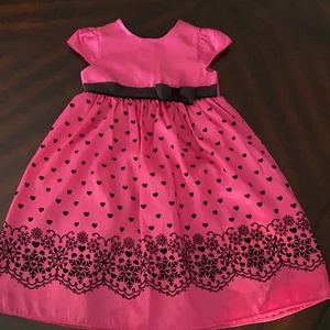 Beautiful Pink Dress with Velvet Cover